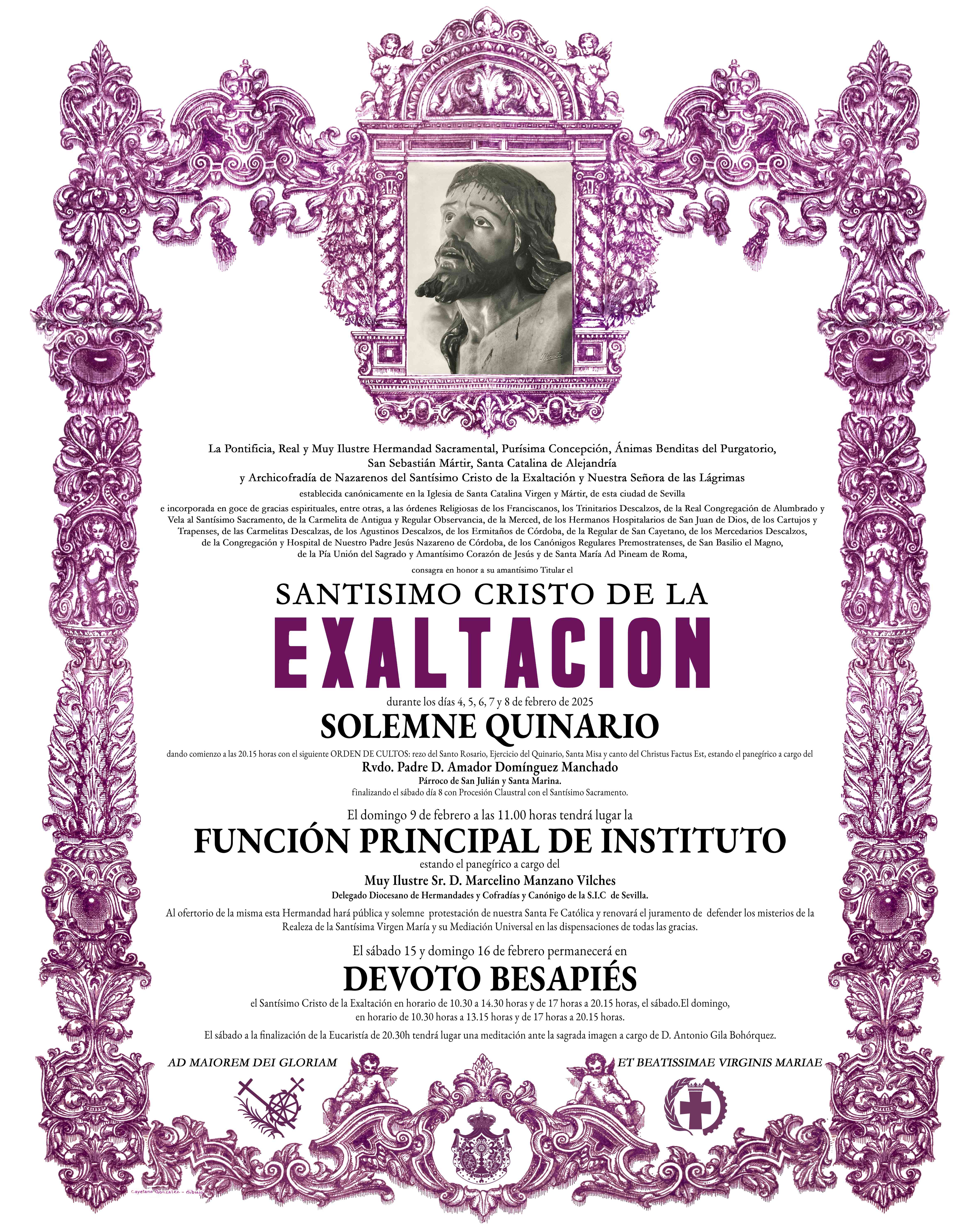 CULTOS AL SANTÍSIMO CRISTO DE LA EXALTACIÓN